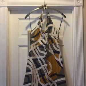 Maeve Blue Gold and White maxi